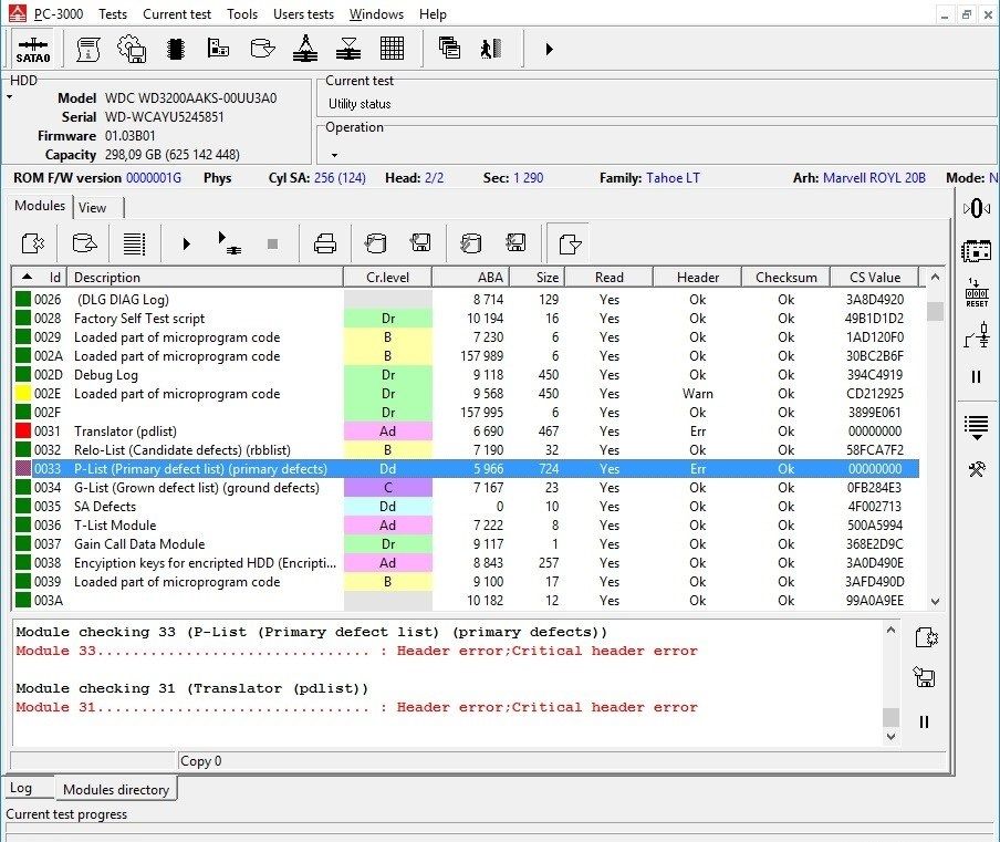 G-List ve P-List HDD Hata Yönetimi 